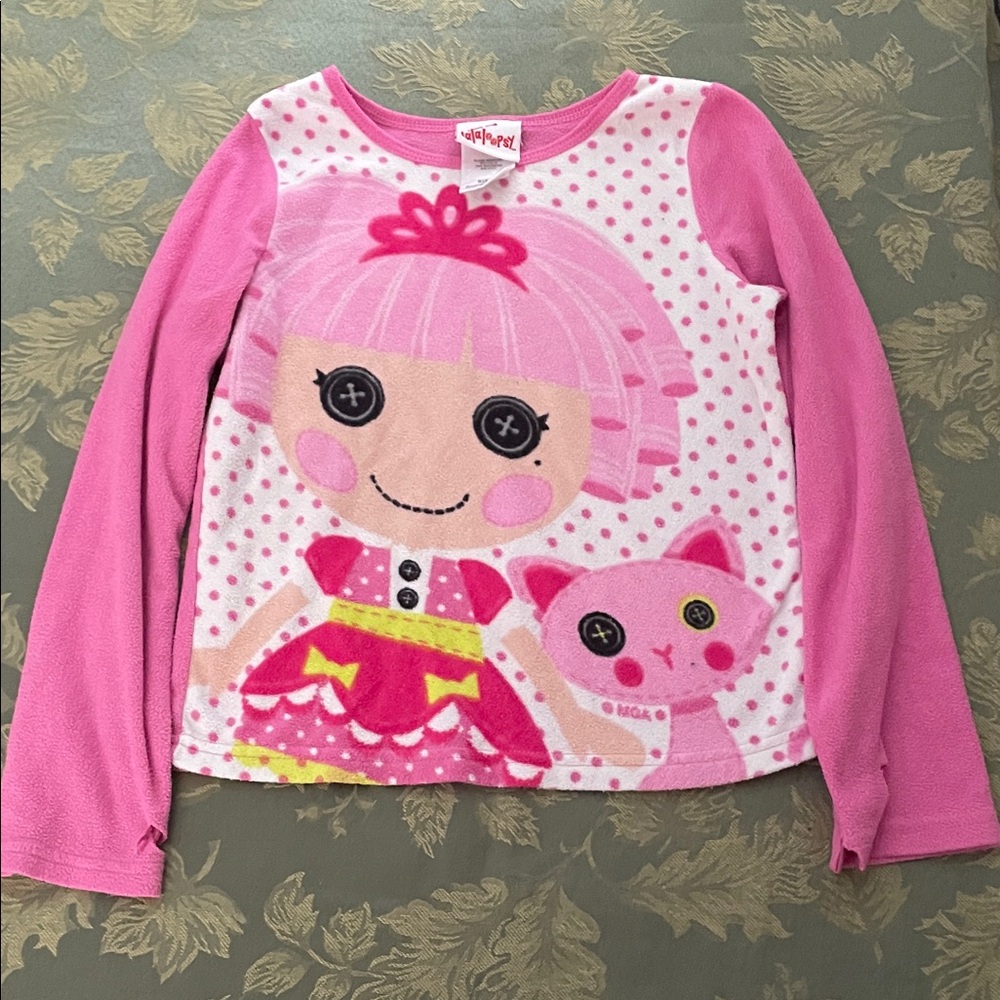 Pink and White Kids Pajama Top